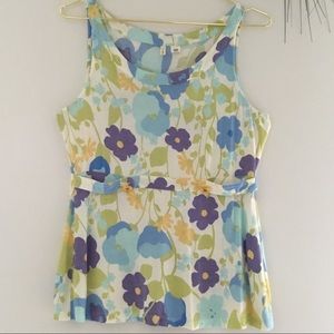 🌷Moth Anthropologie Sleeveless Floral Printed Top